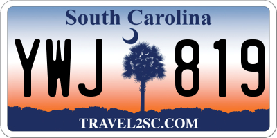 SC license plate YWJ819