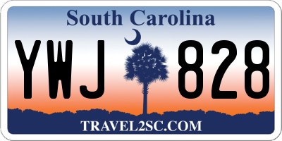 SC license plate YWJ828