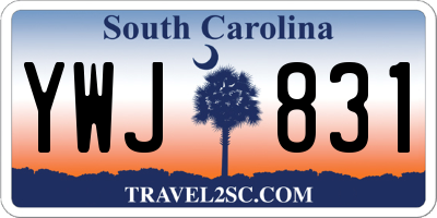 SC license plate YWJ831