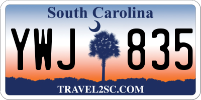 SC license plate YWJ835