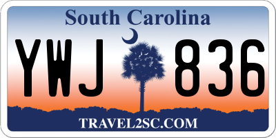 SC license plate YWJ836