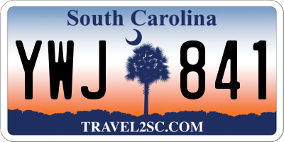 SC license plate YWJ841
