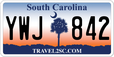 SC license plate YWJ842