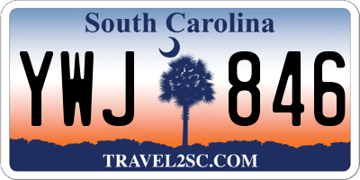 SC license plate YWJ846