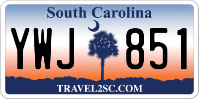 SC license plate YWJ851