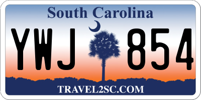 SC license plate YWJ854