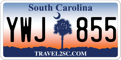 SC license plate YWJ855