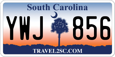 SC license plate YWJ856