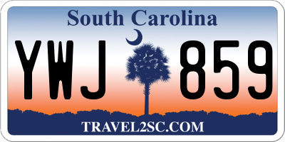 SC license plate YWJ859