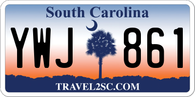 SC license plate YWJ861
