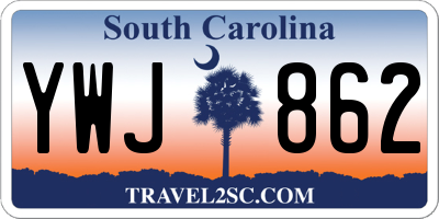 SC license plate YWJ862
