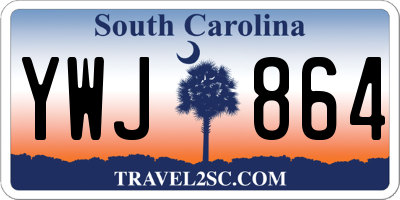 SC license plate YWJ864