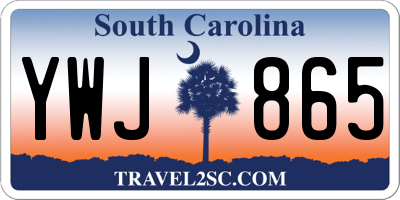 SC license plate YWJ865