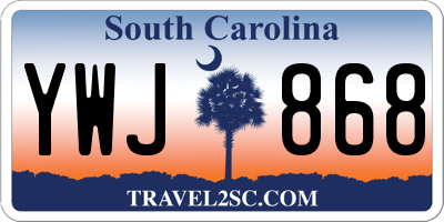 SC license plate YWJ868