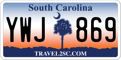 SC license plate YWJ869