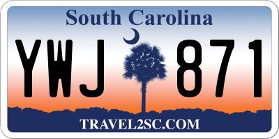 SC license plate YWJ871