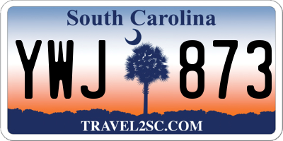 SC license plate YWJ873