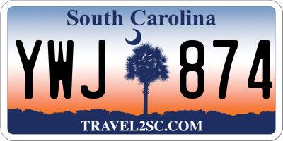 SC license plate YWJ874