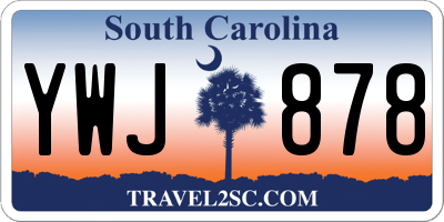 SC license plate YWJ878
