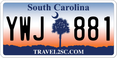 SC license plate YWJ881