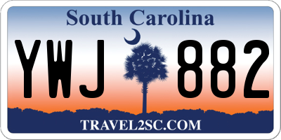 SC license plate YWJ882