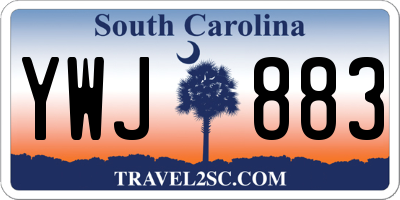 SC license plate YWJ883