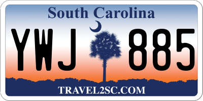 SC license plate YWJ885