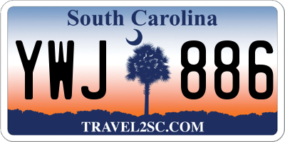 SC license plate YWJ886