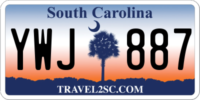 SC license plate YWJ887