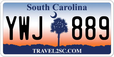SC license plate YWJ889