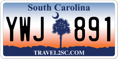 SC license plate YWJ891