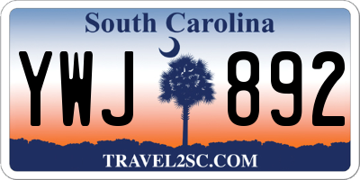 SC license plate YWJ892