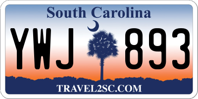 SC license plate YWJ893