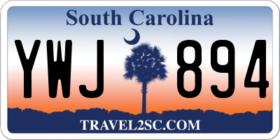 SC license plate YWJ894