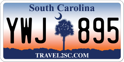 SC license plate YWJ895