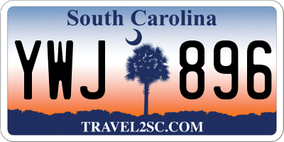 SC license plate YWJ896
