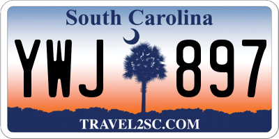 SC license plate YWJ897