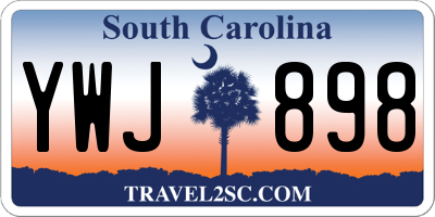 SC license plate YWJ898