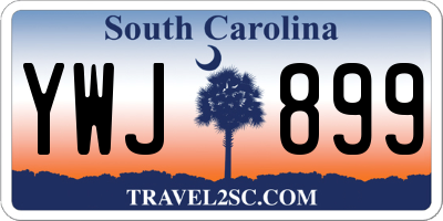 SC license plate YWJ899