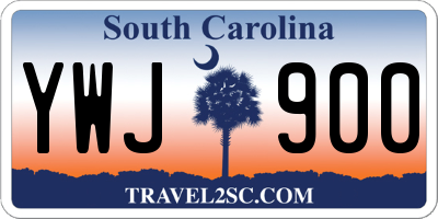 SC license plate YWJ900
