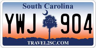SC license plate YWJ904
