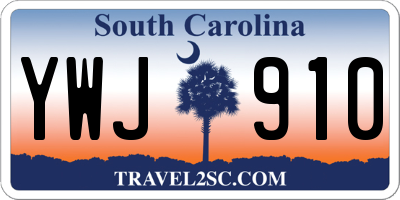 SC license plate YWJ910