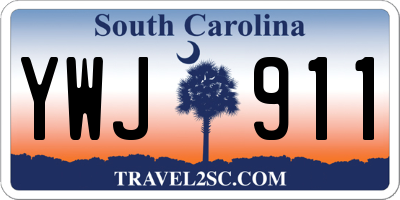 SC license plate YWJ911