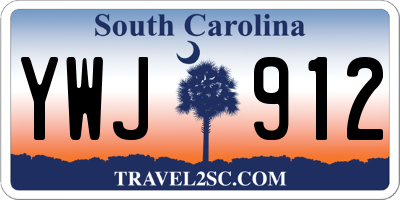SC license plate YWJ912