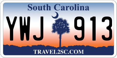 SC license plate YWJ913