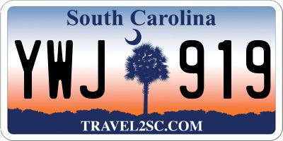 SC license plate YWJ919