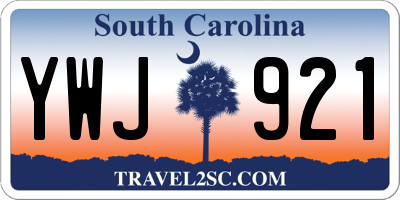 SC license plate YWJ921
