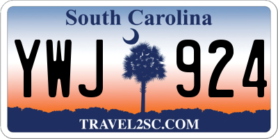 SC license plate YWJ924