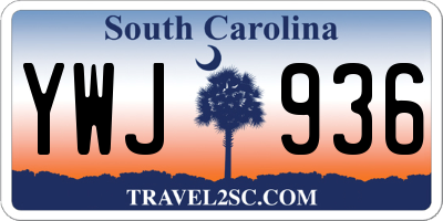SC license plate YWJ936
