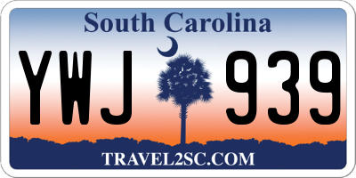 SC license plate YWJ939